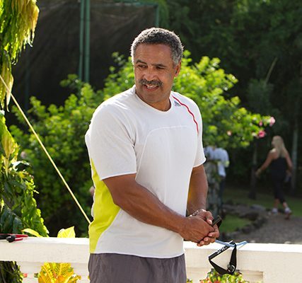 Daley-Thompson workout at St.Lucia Resort Caribbean Island